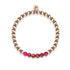 Inspiré | Or rose 18 carats | Nouvelle Agate Rouge | Bracelet d'expression de pierres précieuses